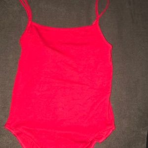 Red spaghetti strap bodysuit. Size S